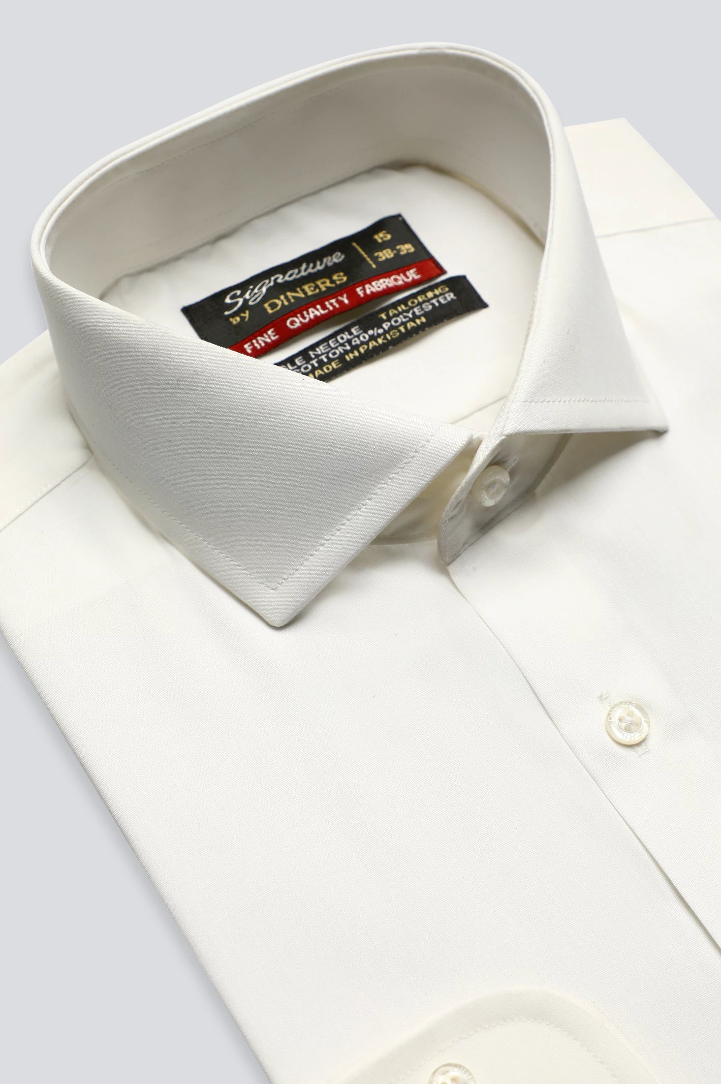 Off White Plain Formal Shirt