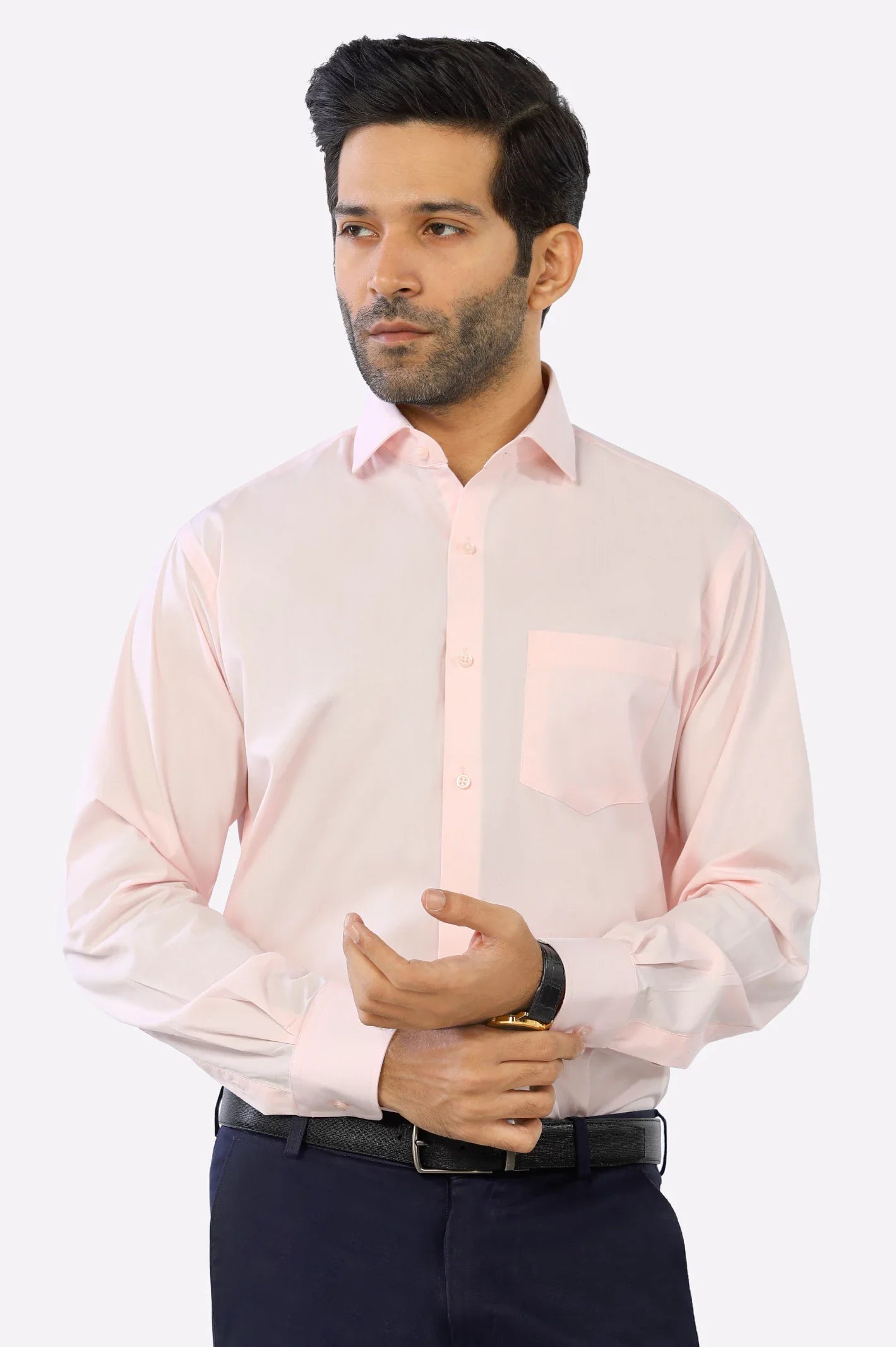 Pink Plain Formal Shirt