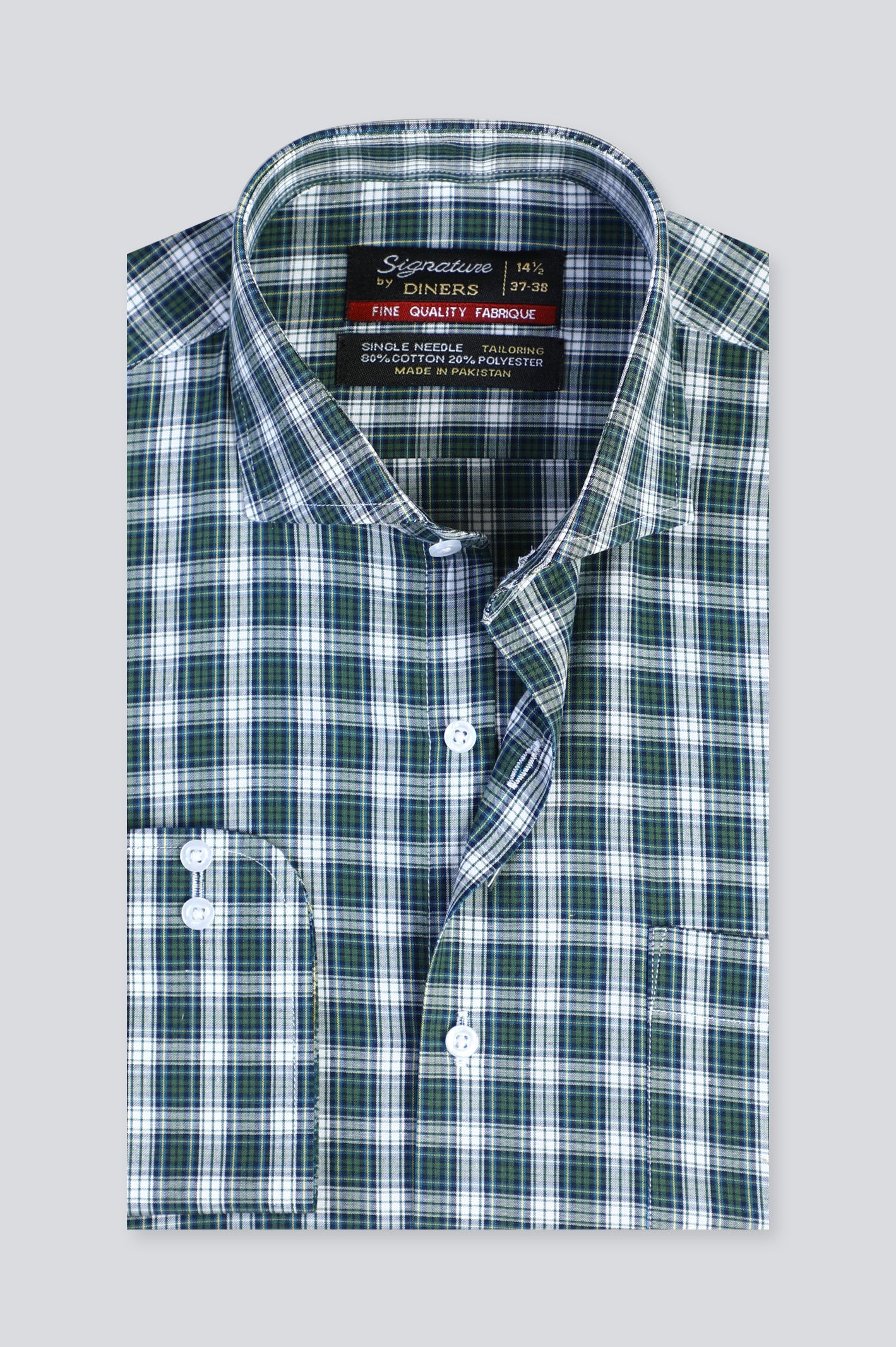 Multicolor Tattersalll Check Formal Shirt - Diners