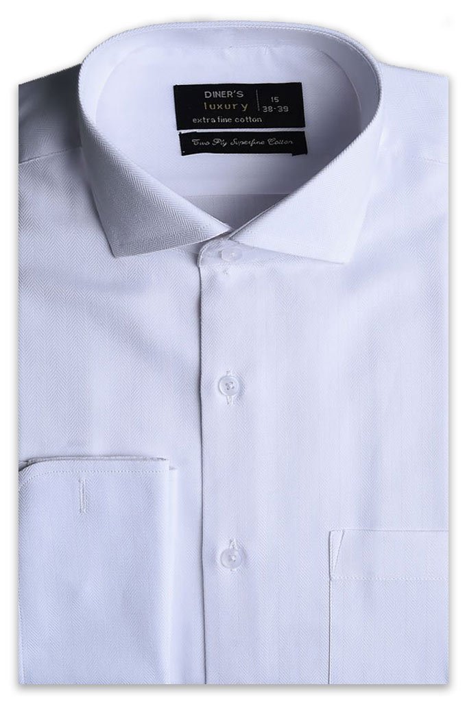 Formal Man Shirt in White SKU: AD19502-WHITE - Diners