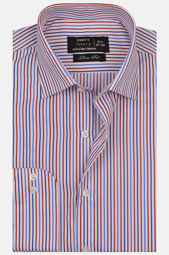Formal Man Shirt SKU: AD19192-Maroon - Diners