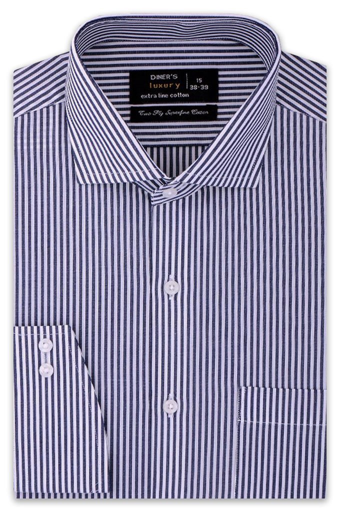 Formal Shirt In D-Blue SKU: AD19280-D-Blue - Diners