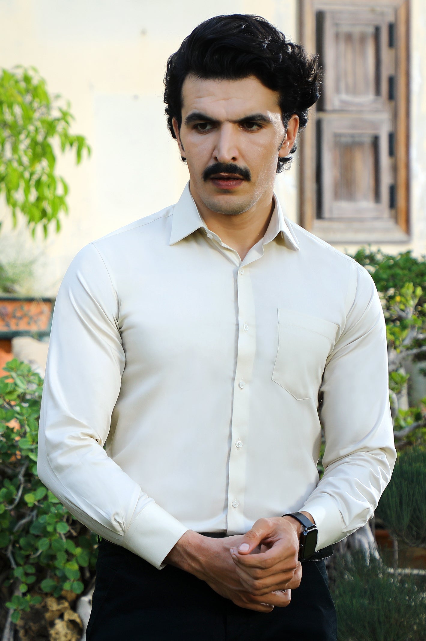 Fawn Plain Formal Men Shirt