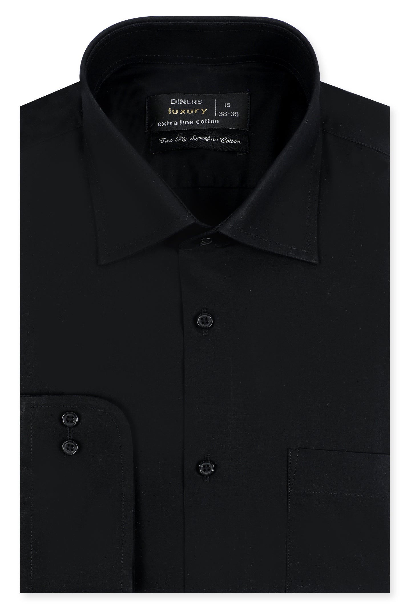 Black Plain Formal Men Shirt