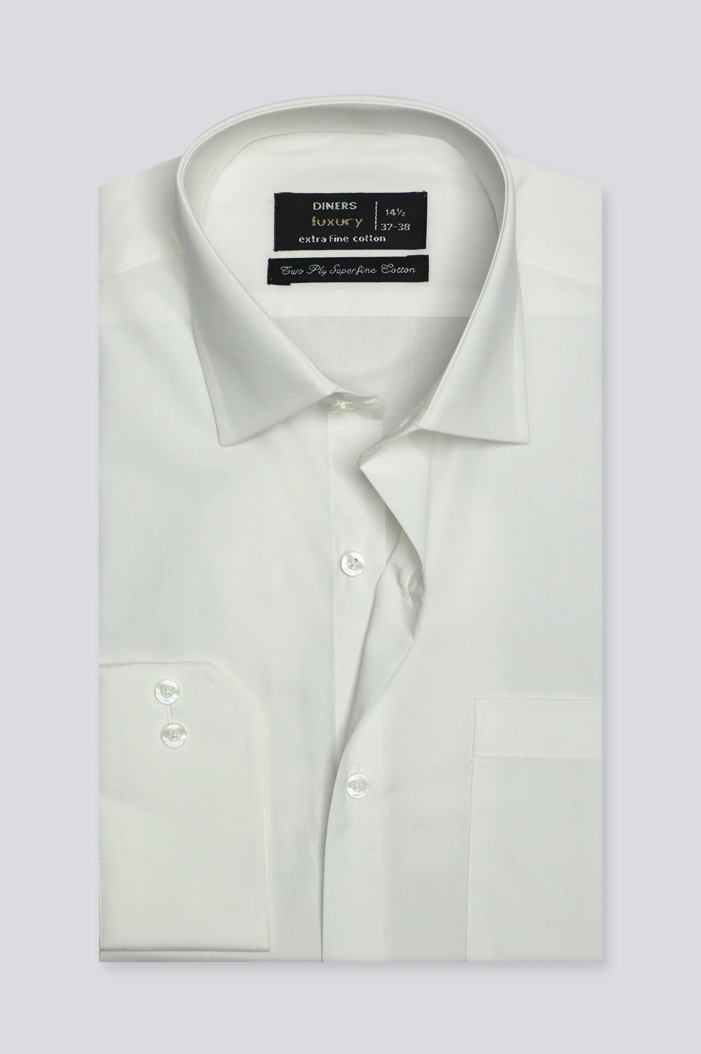Off White Plain Formal Men Shirt