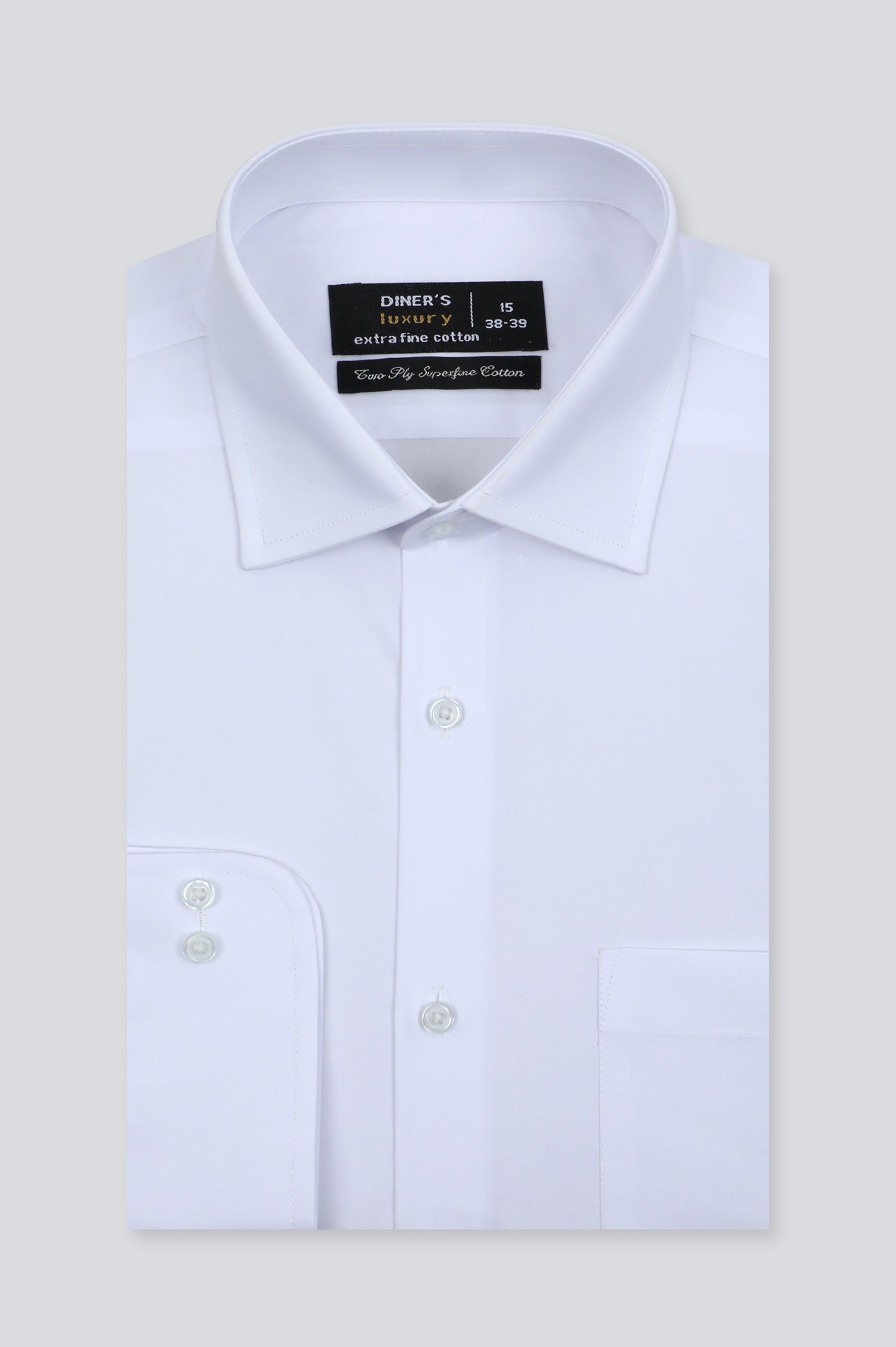 White Plain Formal Men Shirt