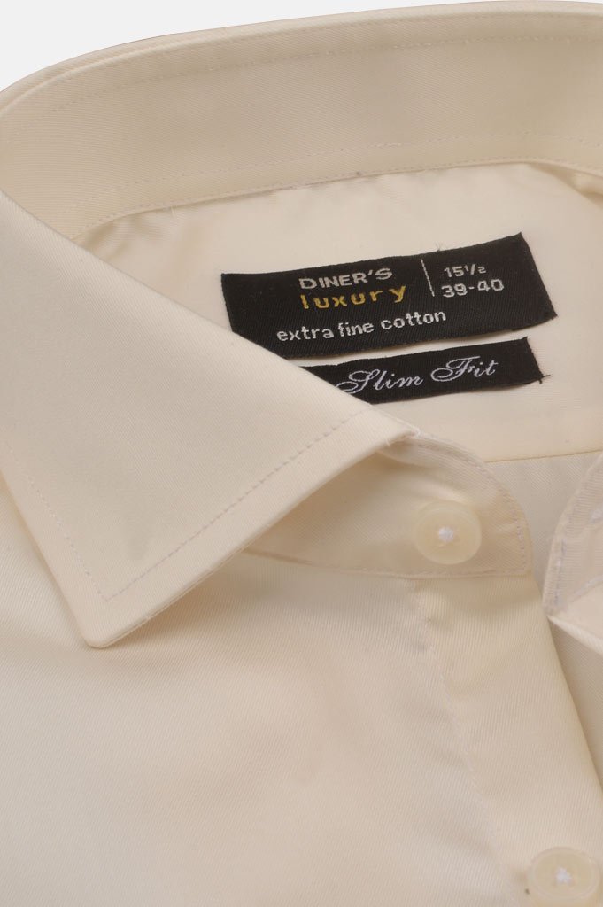Formal Plain Shirt in CREAM SKU: AD5074-CREAM - Diners