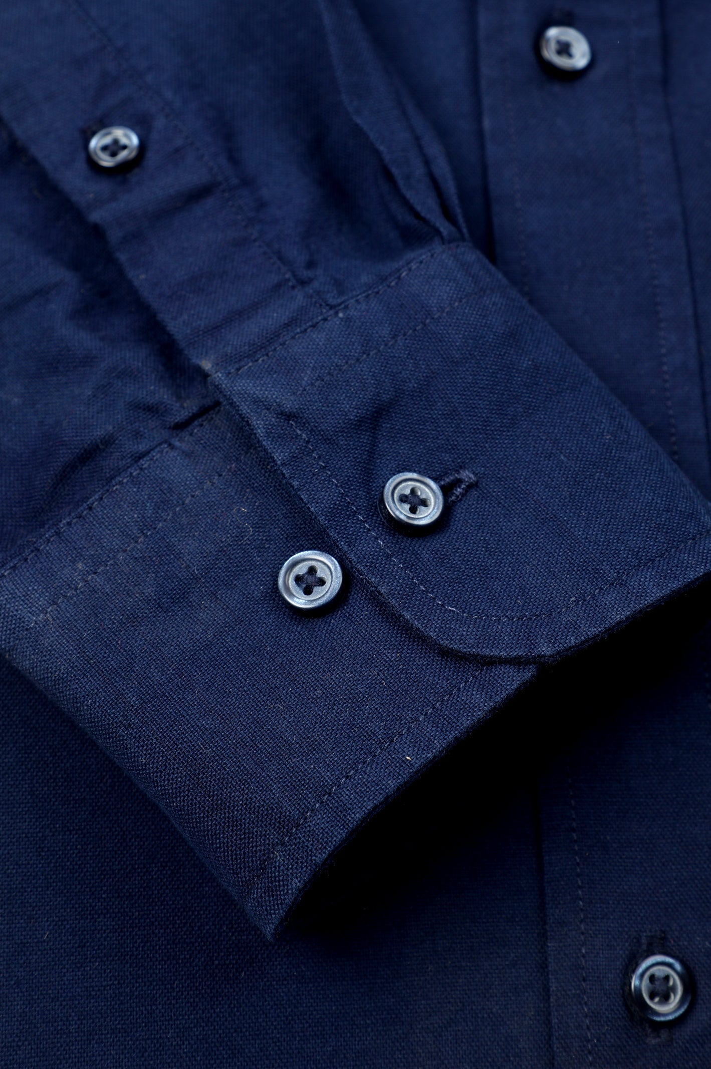 Navy Blue Plain Casual Shirt