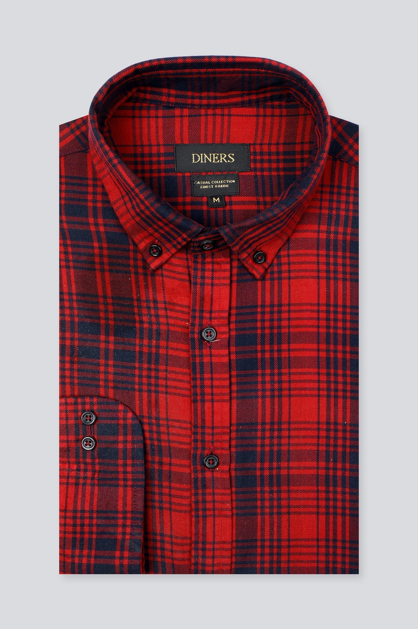 Red Tattersall Check Casual Shirt