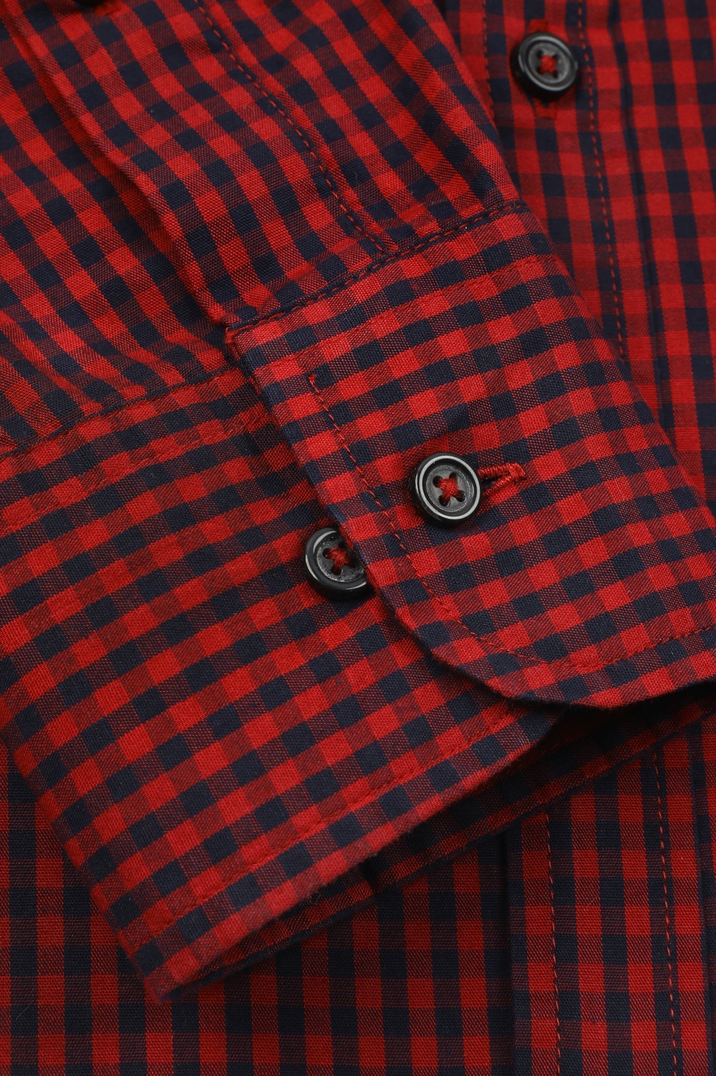 Maroon Mini Check Casual Shirt