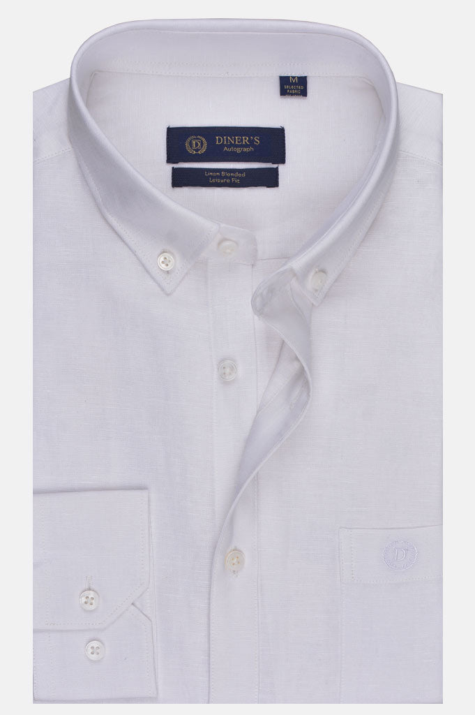 Casual Autograph Shirt in White AH20003 (Slim Fit) - Diners