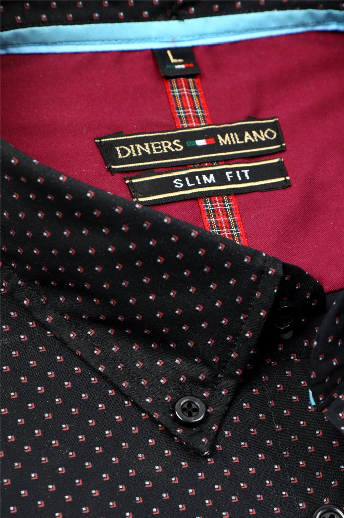 Casual Milano Shirt SKU: AM22003-BLACK - Diners