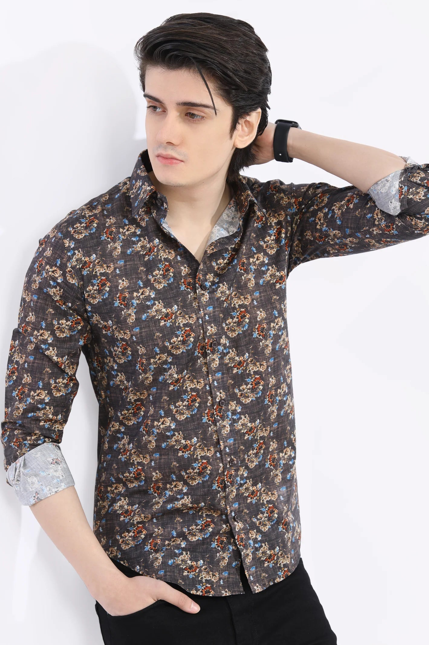 Multicolor Floral Printed Casual Milano Shirt From Diners