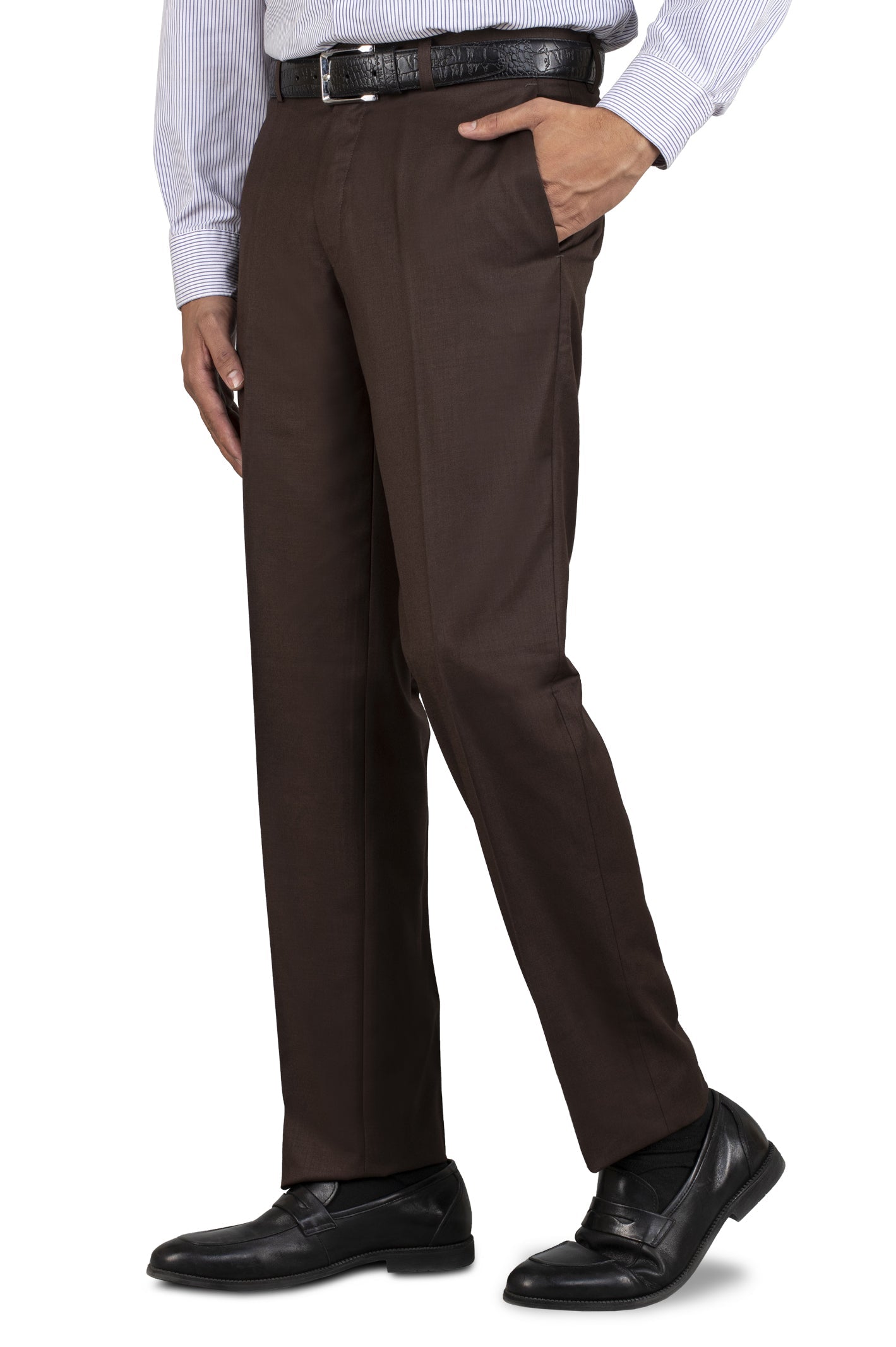 Formal Trouser for Men SKU: BA1458-Dark-Brown - Diners