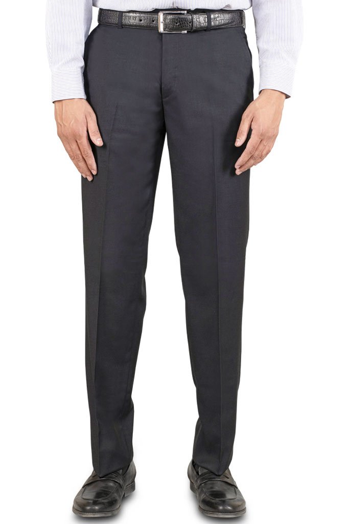 Dark Grey Wash & Wear Regular Fit Trouser