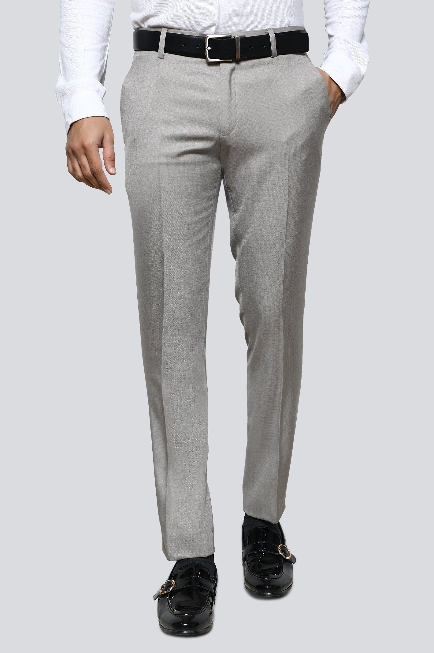 Fawn Cotton Slim Fit Trouser