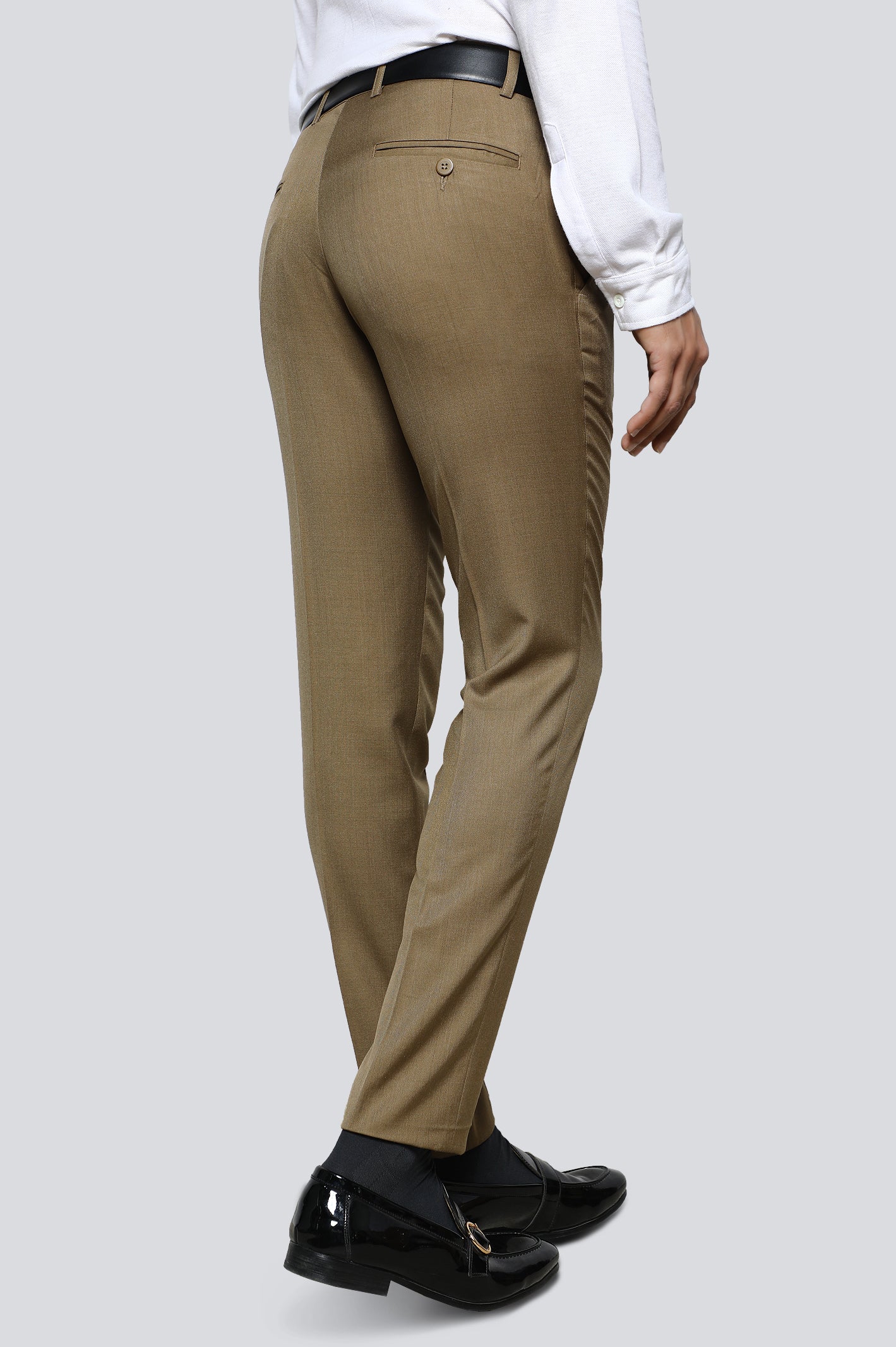 Khaki Cotton Slim Fit Trouser