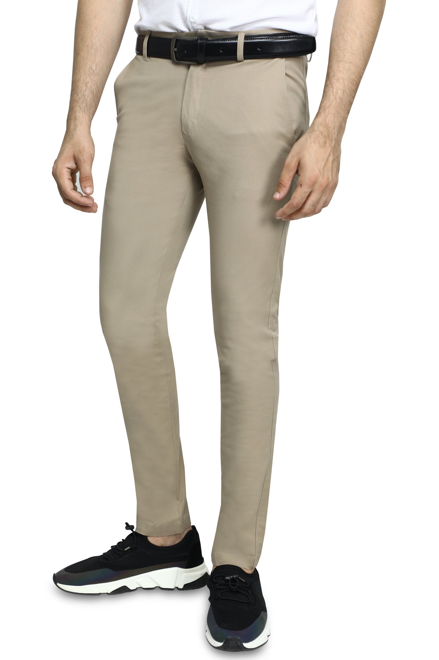 Men's Cotton Chinos -BD2940-BEIGE
