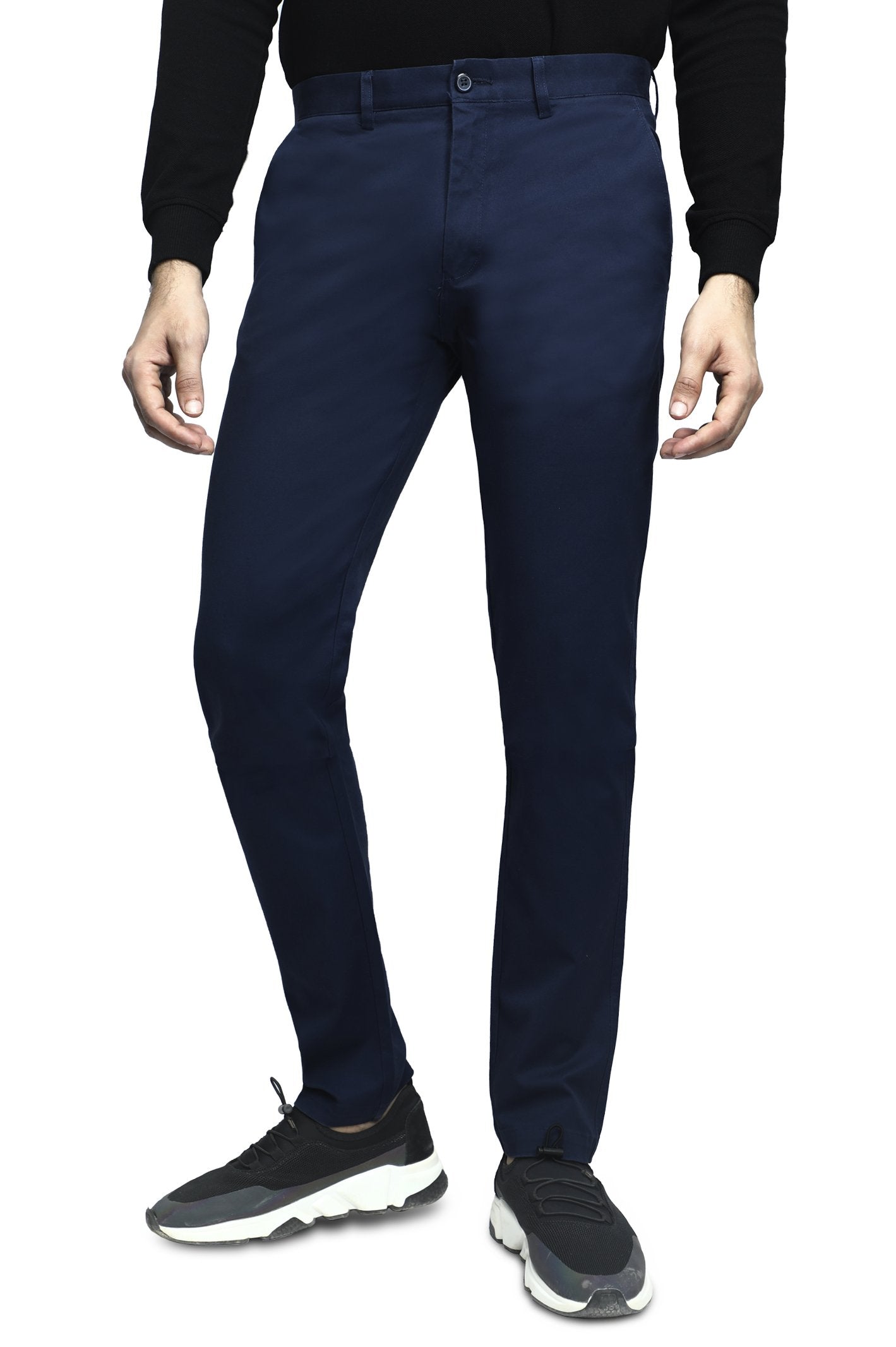 Men's Cotton Chinos -BD2940-D-BLUE