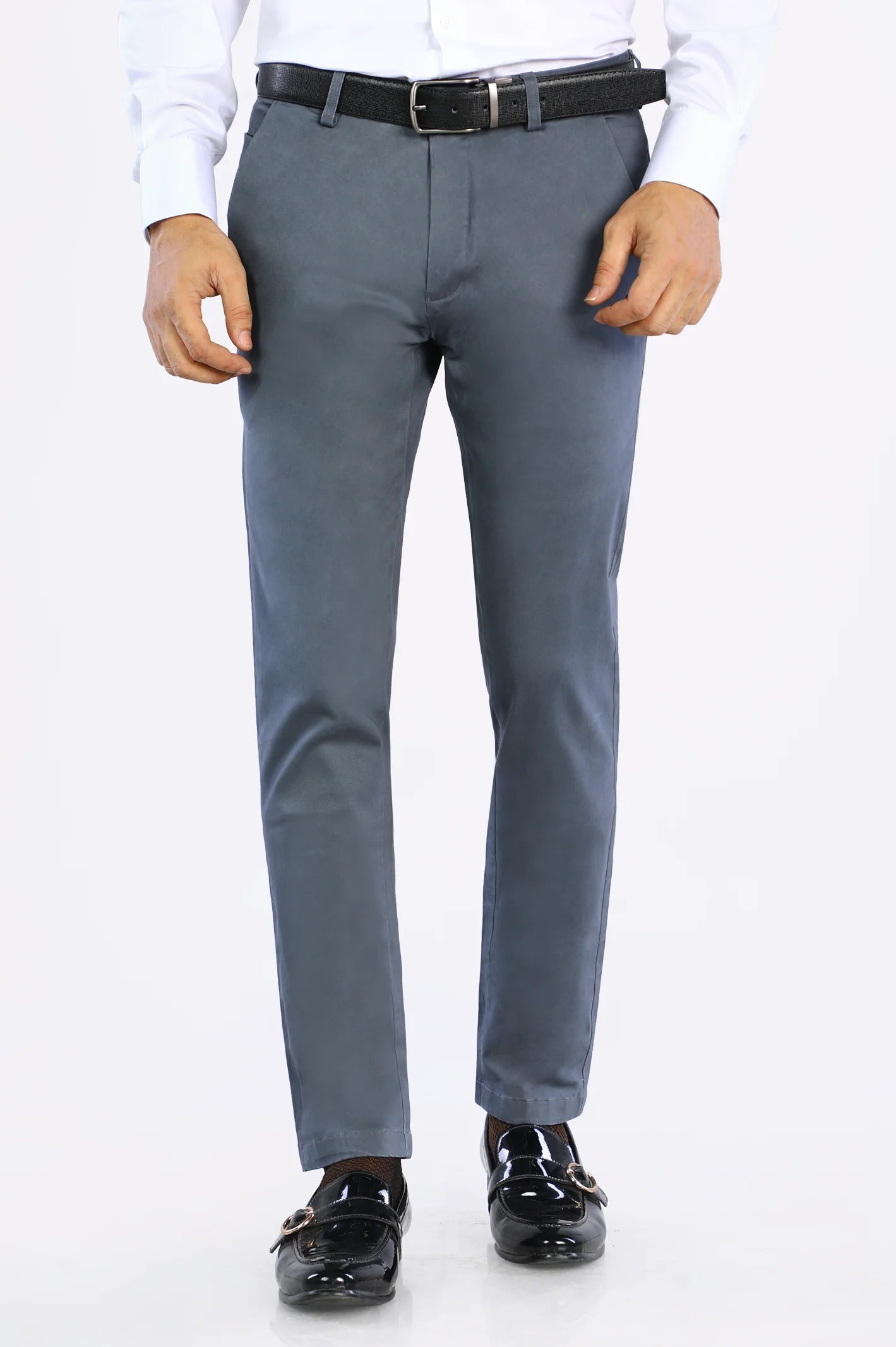 Grey Smart Fit Cotton Chino