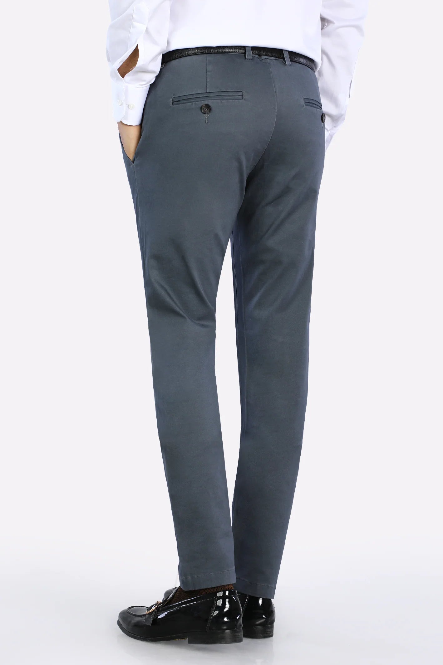 Grey Smart Fit Cotton Chino