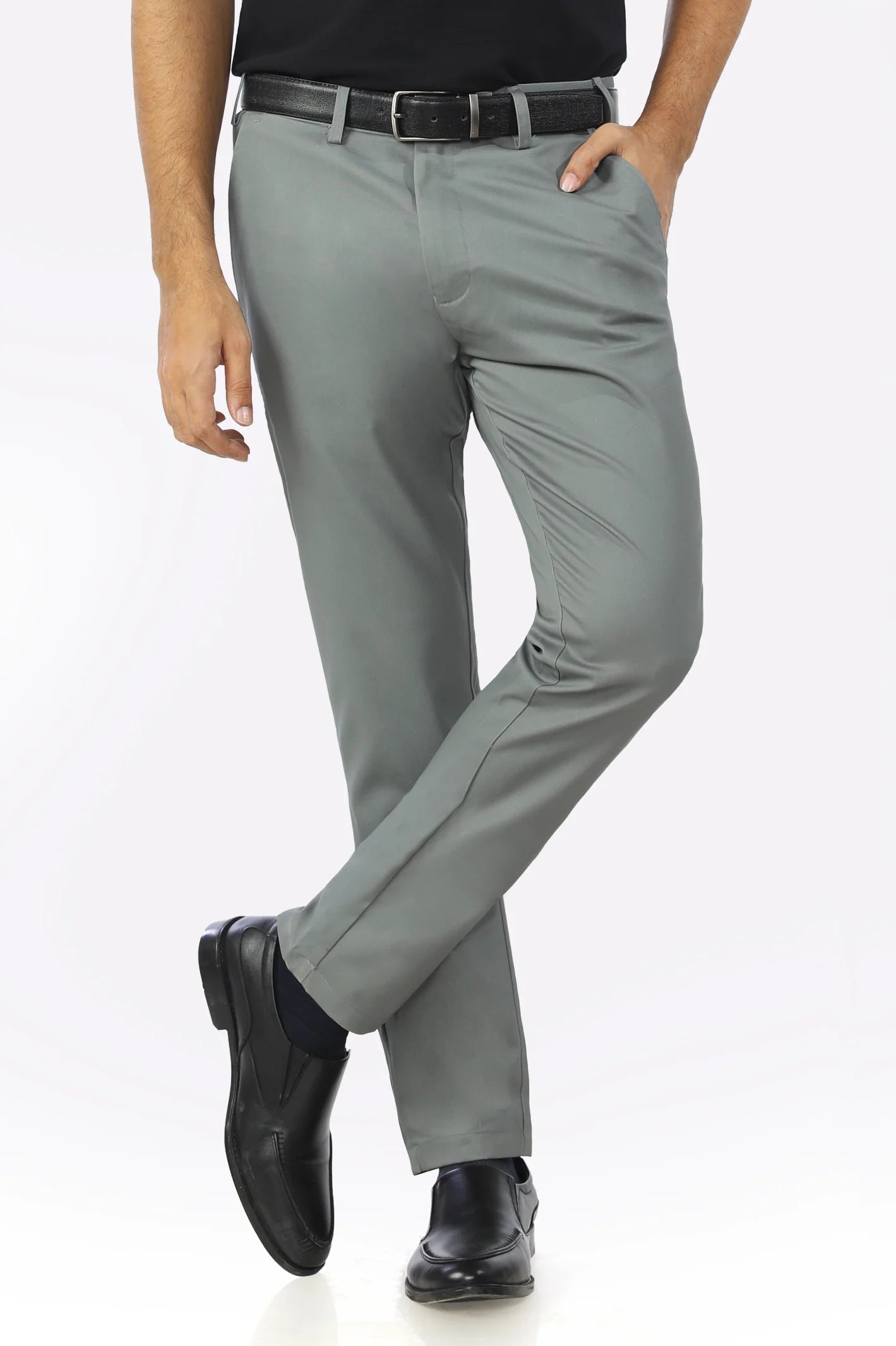 Charcoal Smart Fit Cotton Chino From Diners