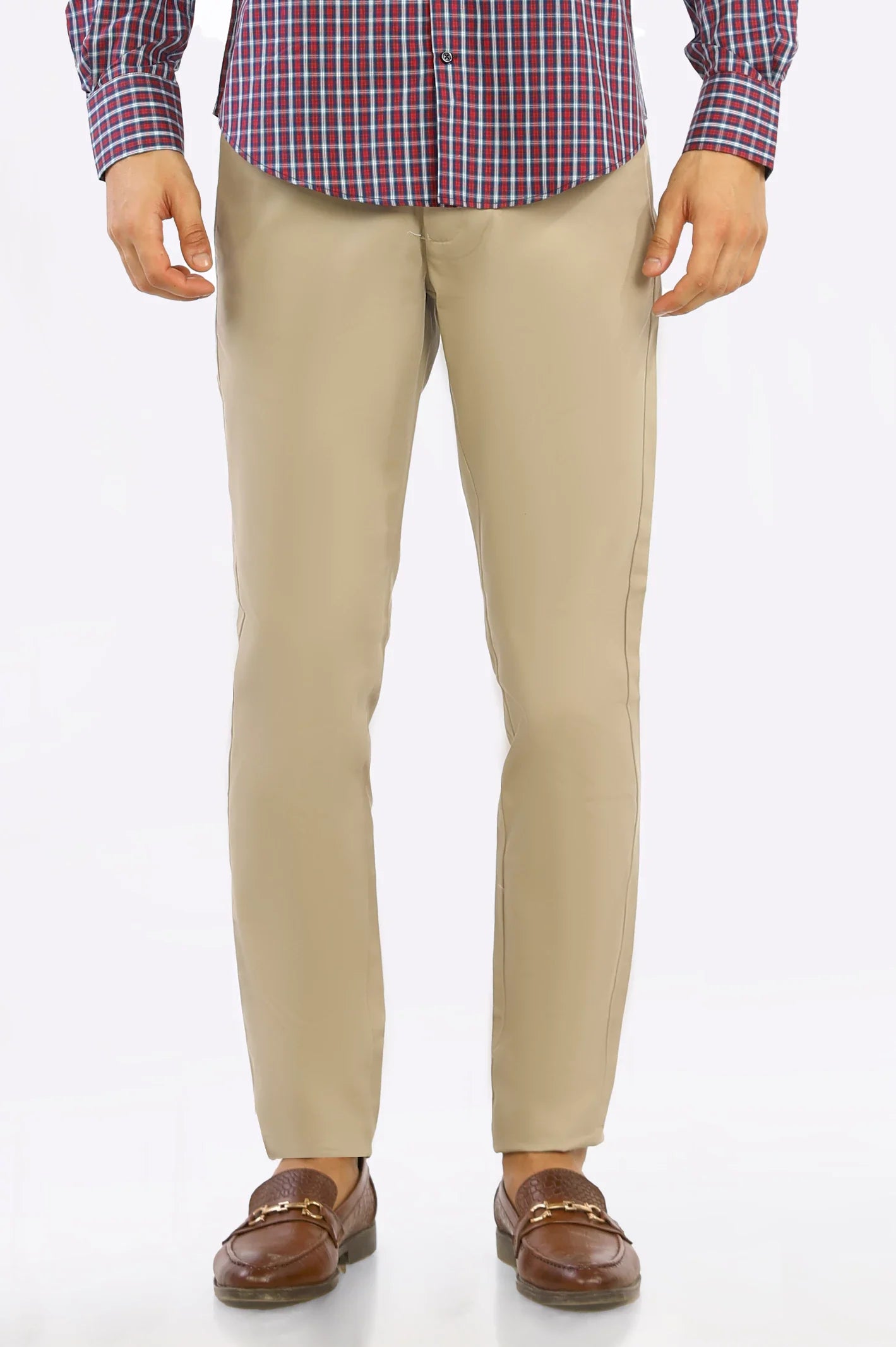 Khaki Smart Fit Cotton Chino From Diners