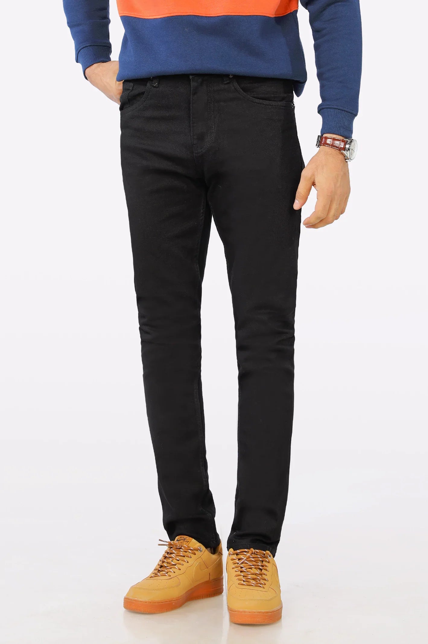 Black Slim Fit Denim Jeans From Diners