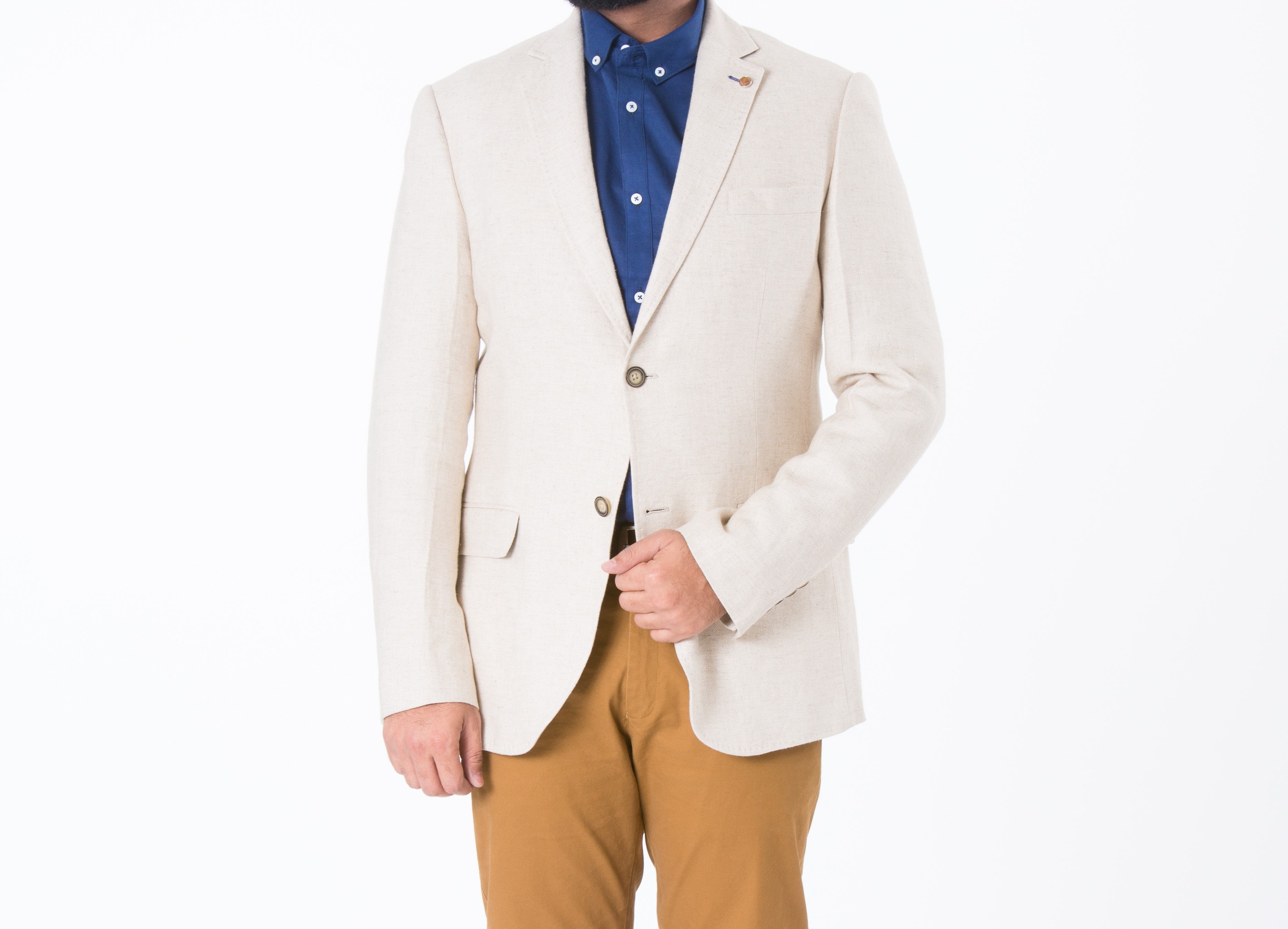 Mens Blazer SKU: CF3893-Cream