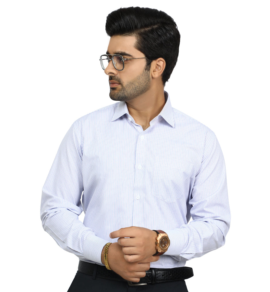 Men's Luxury Formal Shirt - AB19514-White
