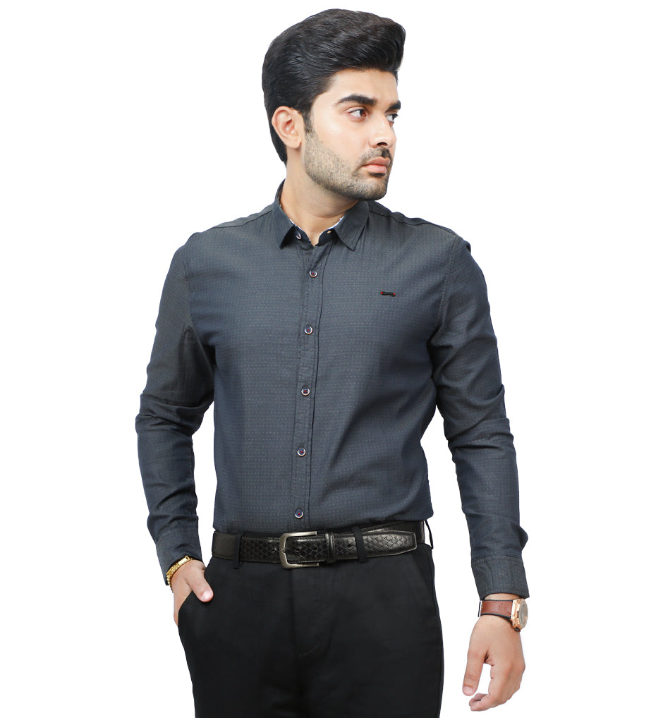 Men's Casual Shirt - AG194-190-D-Grey