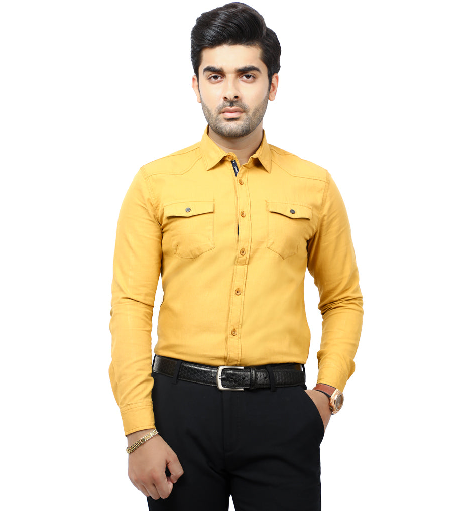 Men's Casual Shirt - AG197-190-Mustard