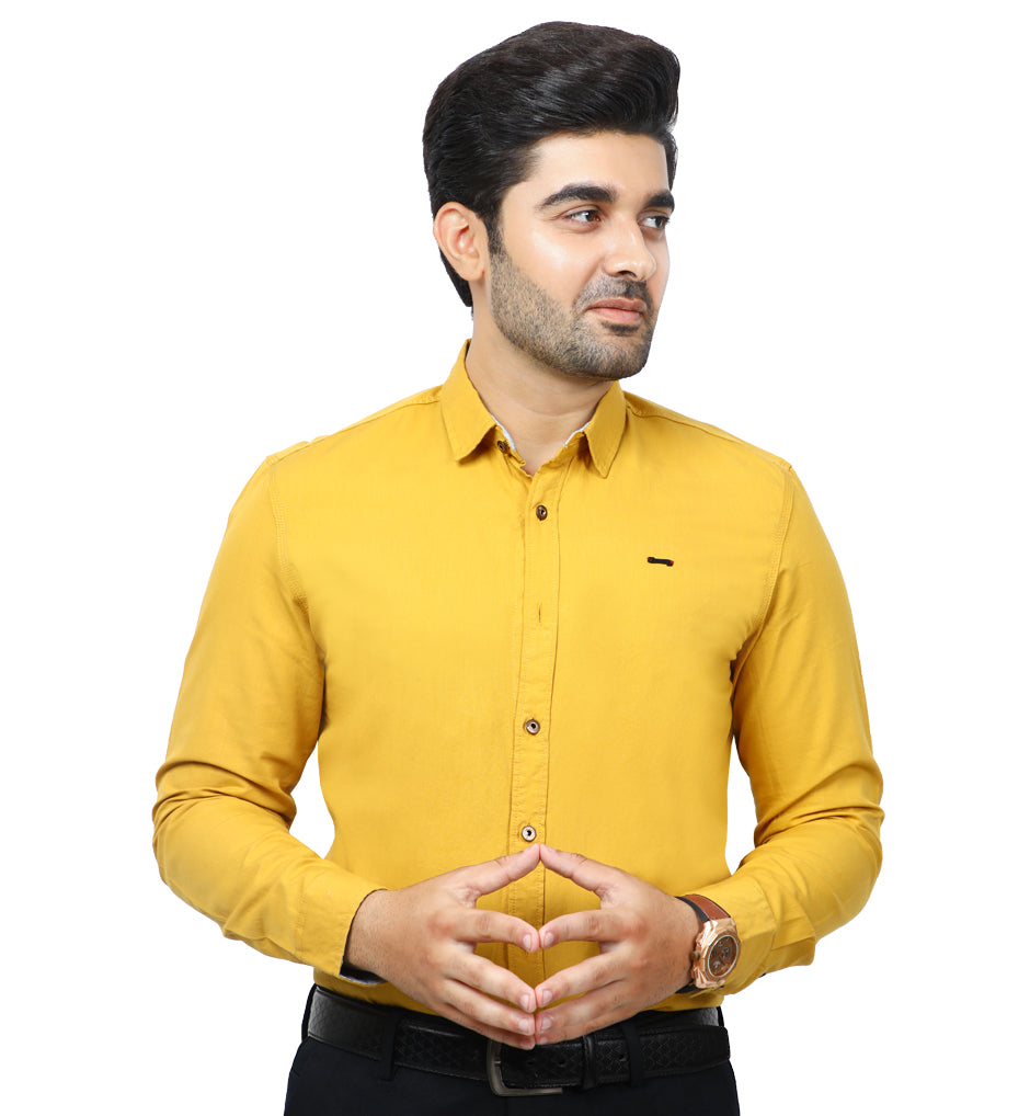 Men's Casual Shirt - AG198-190-Yellow