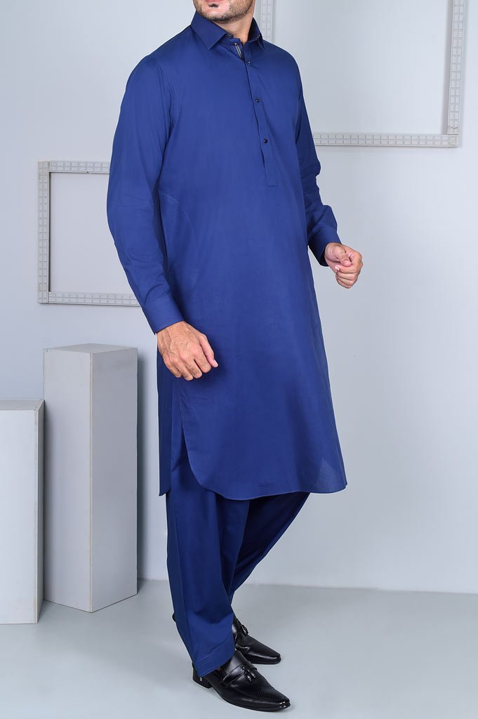 Formal Shalwar Suit for Man EG2599-R-Blue - Diners