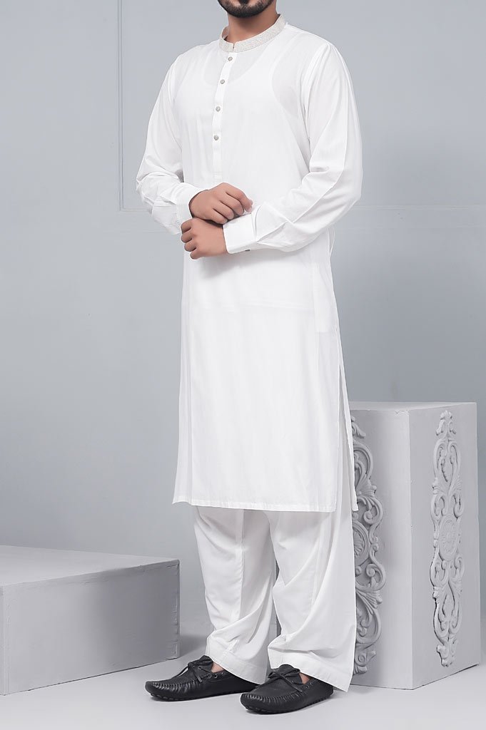 Formal Shalwar Suit for Men (EG2574-OFF-WHITE) - Diners