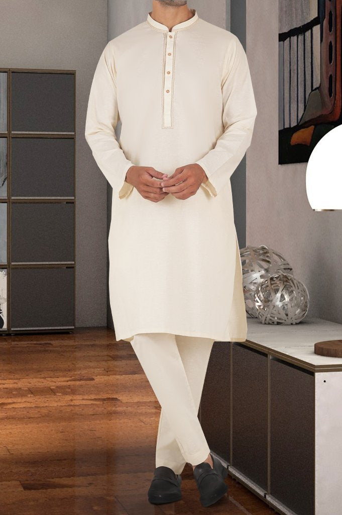 Formal Shalwar Suit for Man (EG2587-Cream) - Diners