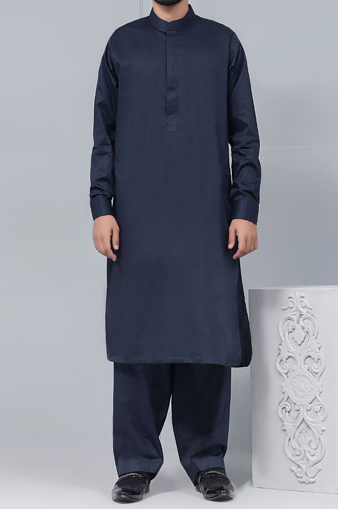 Formal Shalwar Suit for Man (EG2600-N-BLUE) - Diners