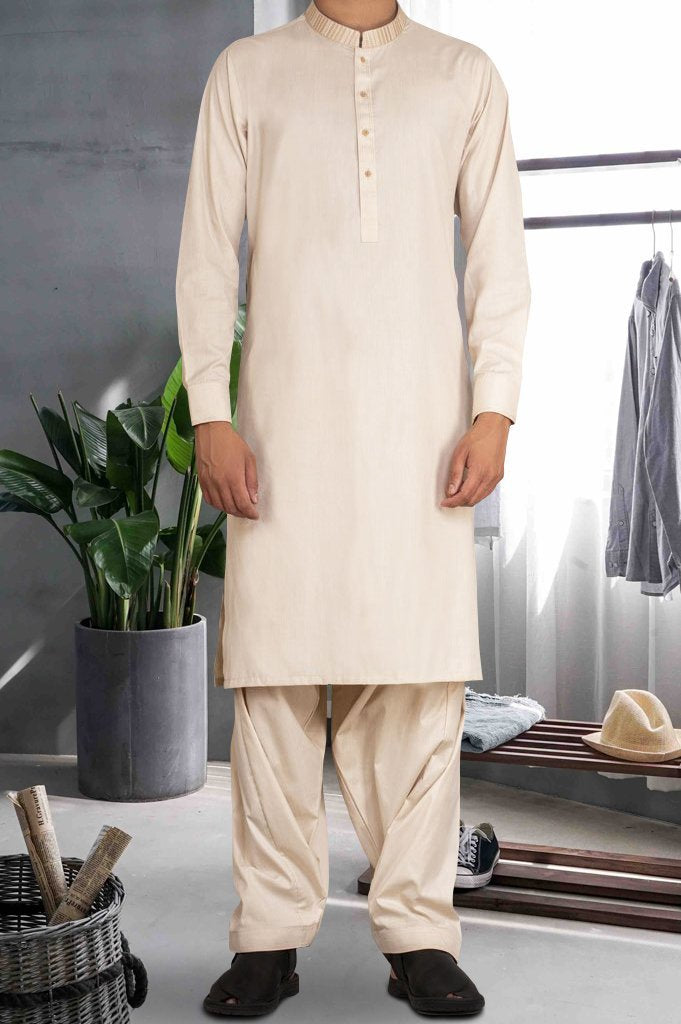 Formal Shalwar Suit for Man SKU: EG2708-Fawn - Diners