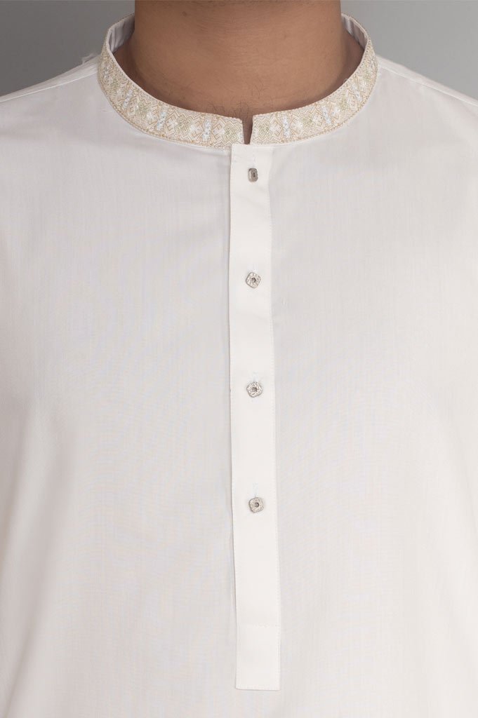 Formal Shalwar Suit for Men SKU: EG2713-Off White - Diners