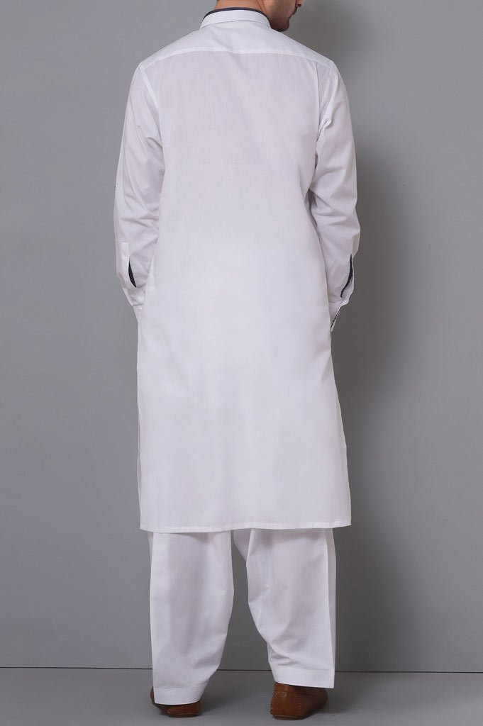 Formal Shalwar Suit for Man SKU: EG2728-White - Diners