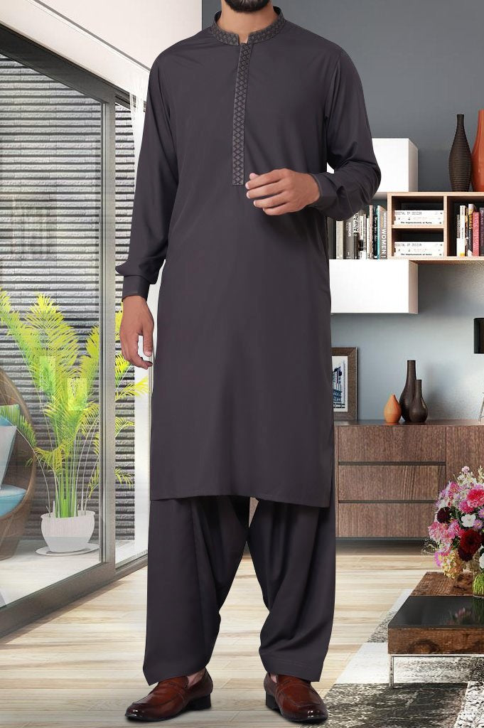 Formal Shalwar Suit for Men SKU: EG2743-D-Grey - Diners