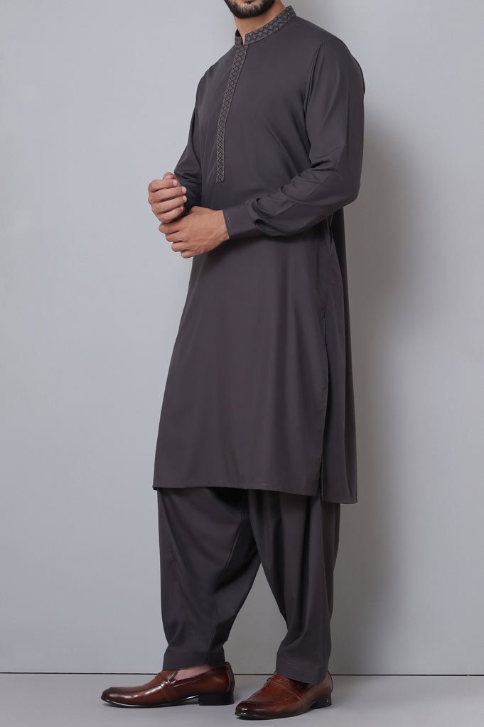 Formal Shalwar Suit for Men SKU: EG2743-D-Grey - Diners