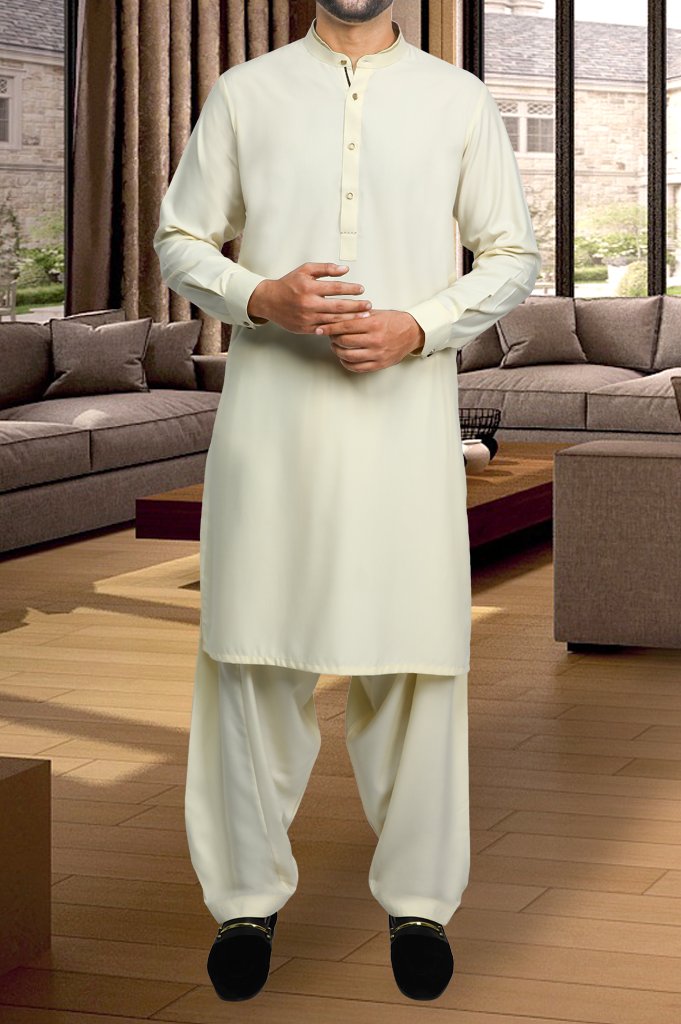 Formal Shalwar Suit for Man EG2827-Cream - Diners