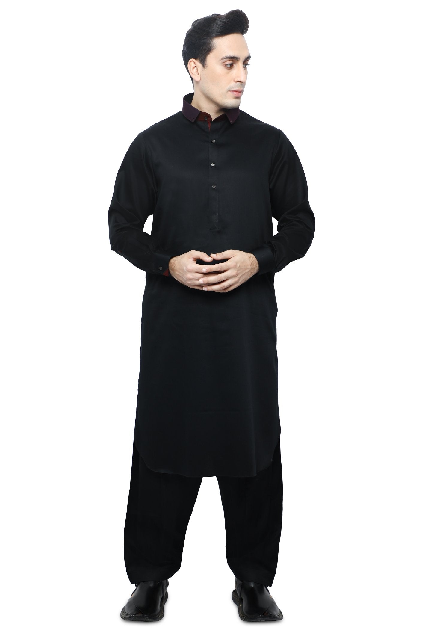 Formal Shalwar Suit for Men SKU: EG2834-BLACK - Diners