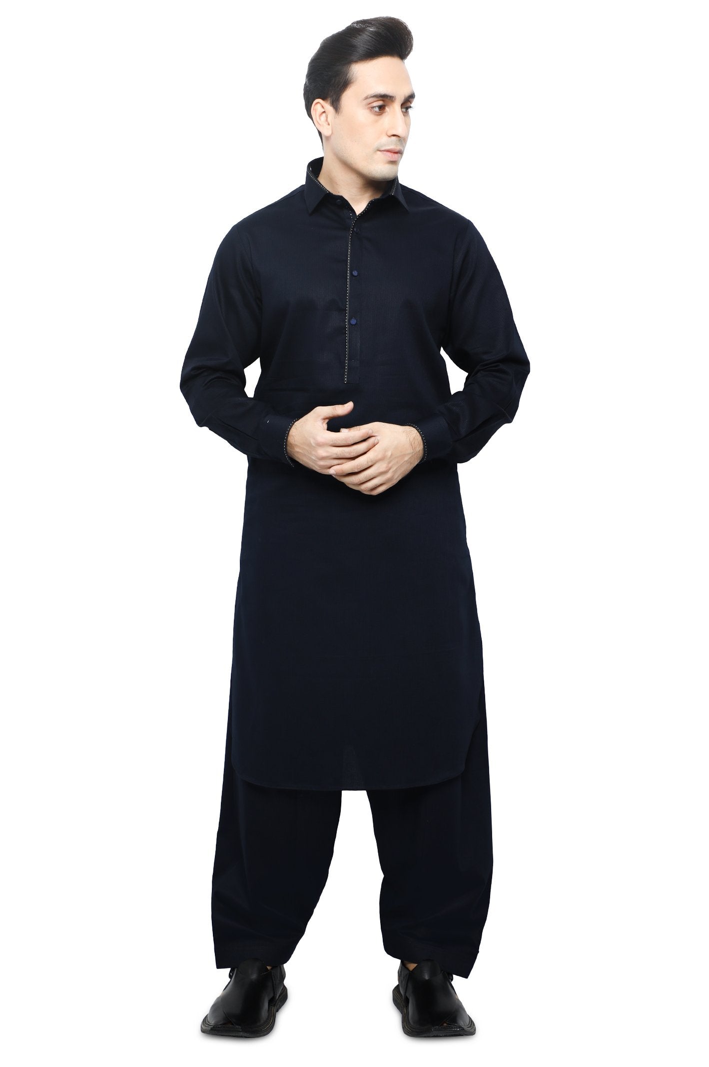Formal Shalwar Suit for Men SKU: EG2843-N-BLUE - Diners
