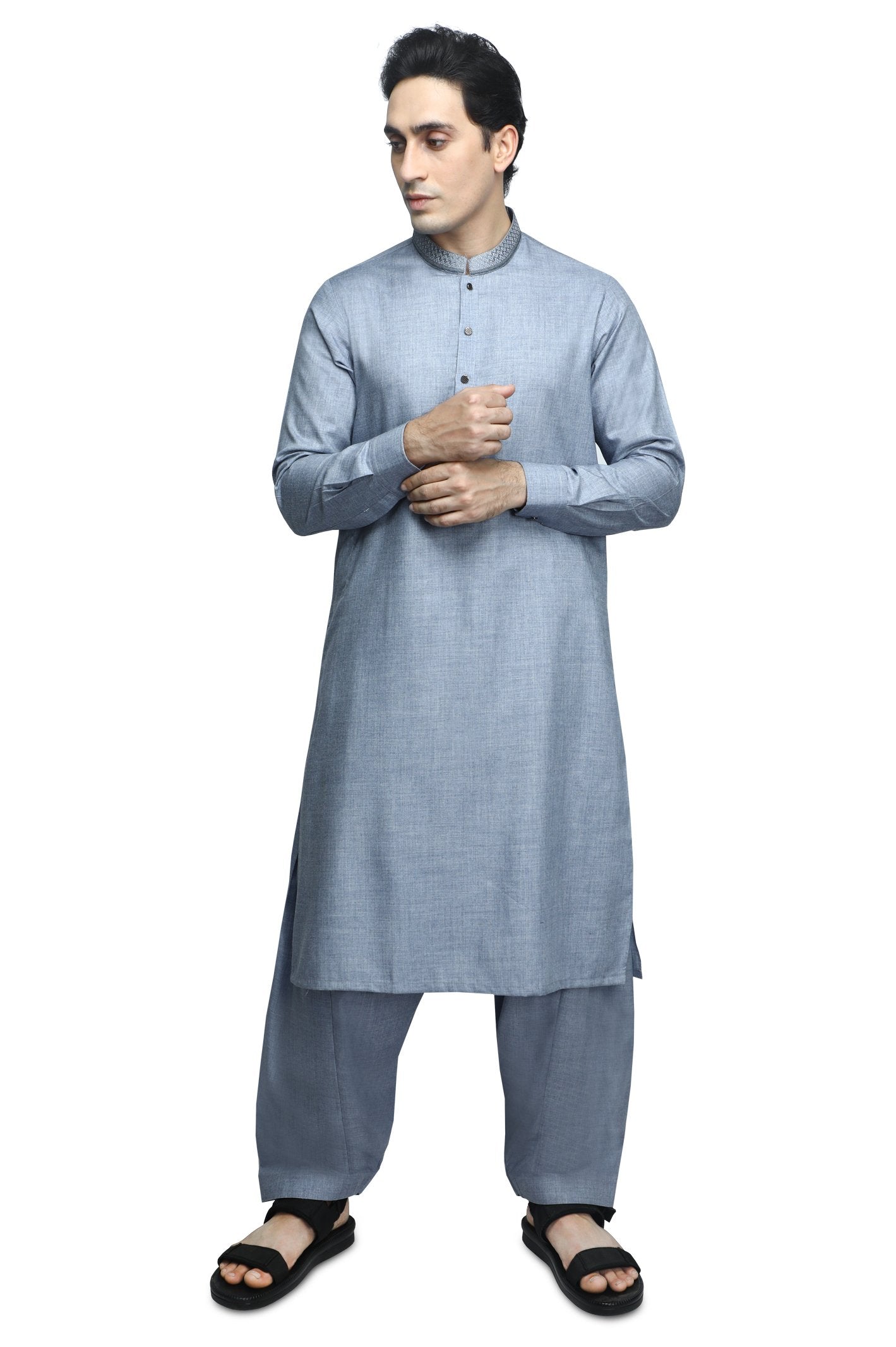 Formal Shalwar Suit for Men SKU: EG2865-L-GREY - Diners