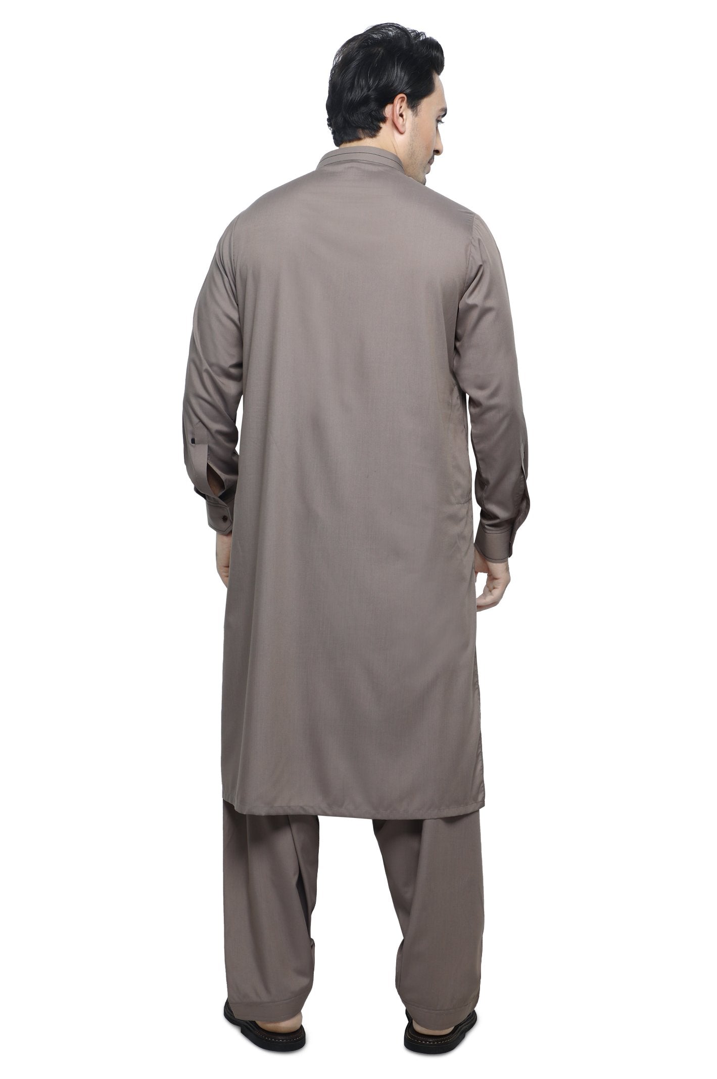 Formal Shalwar Suit for Men SKU: EG2869-L-BROWN - Diners