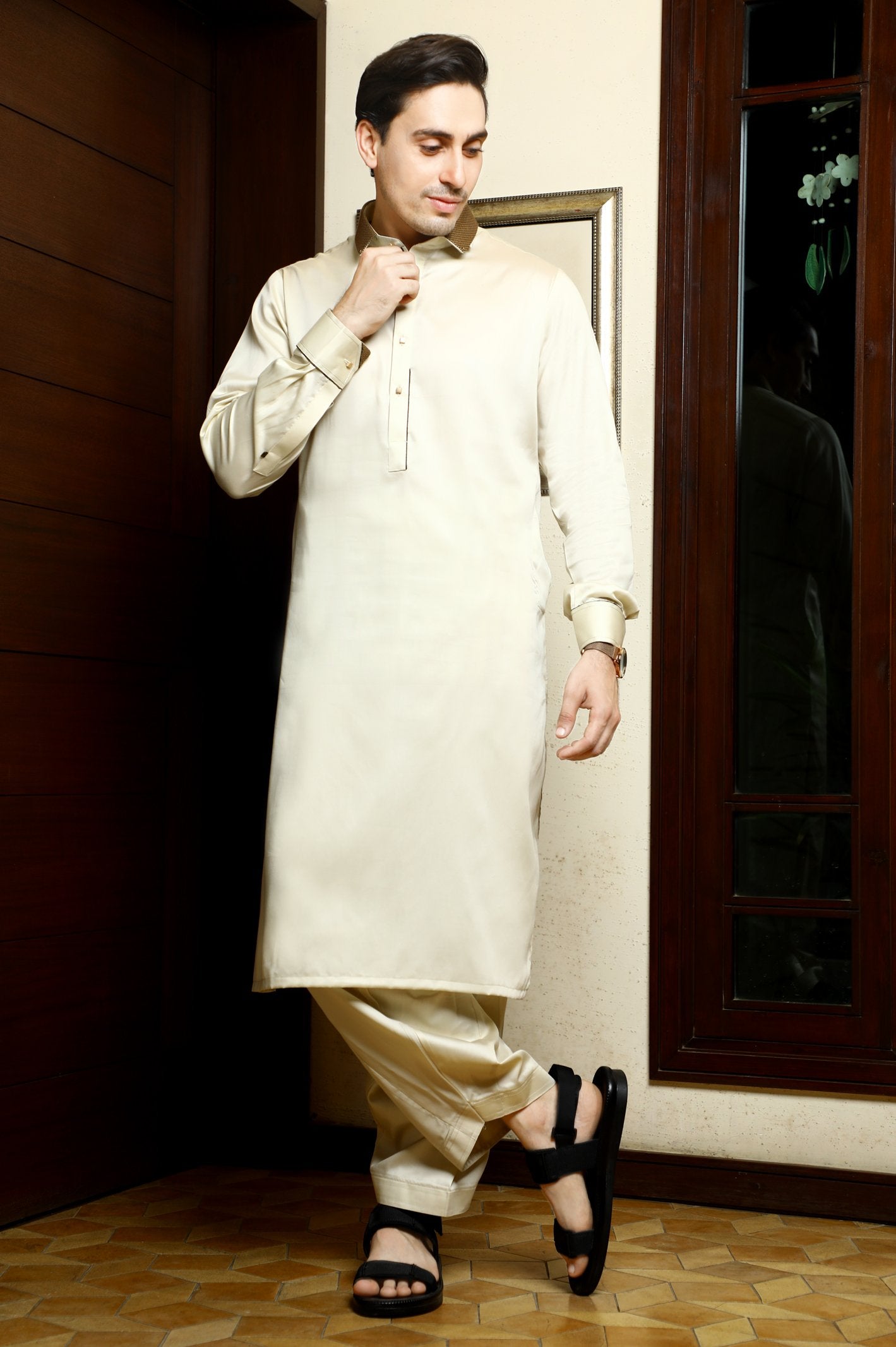 Formal Shalwar Suit for Men SKU: EG2870-CREAM - Diners