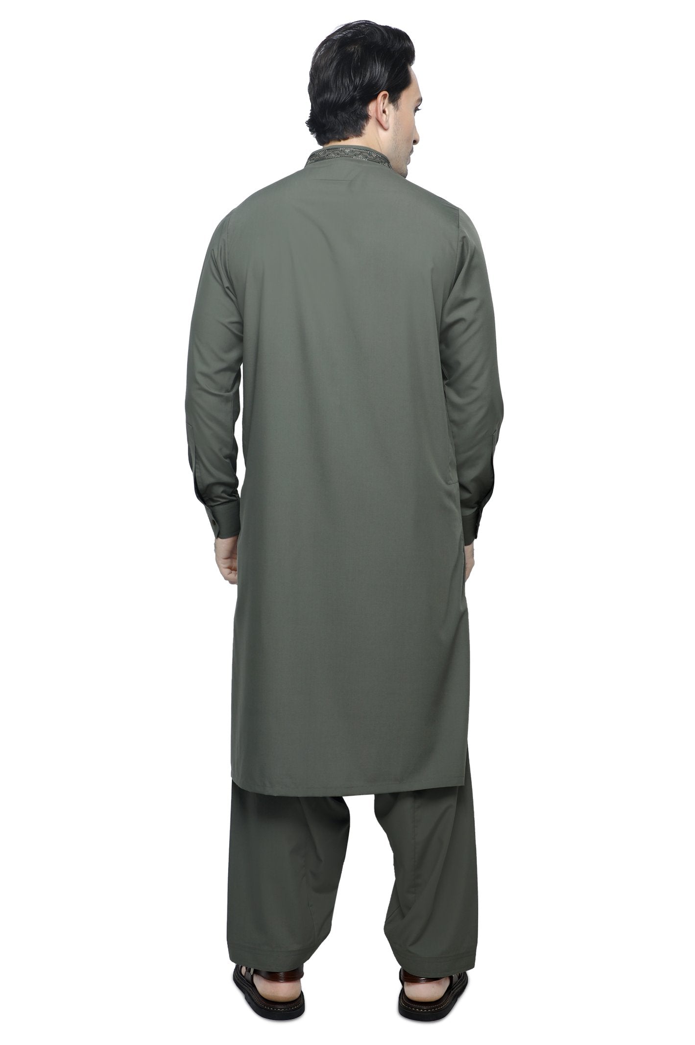 Formal Shalwar Suit for Men SKU: EG2873-D-OLIVE - Diners