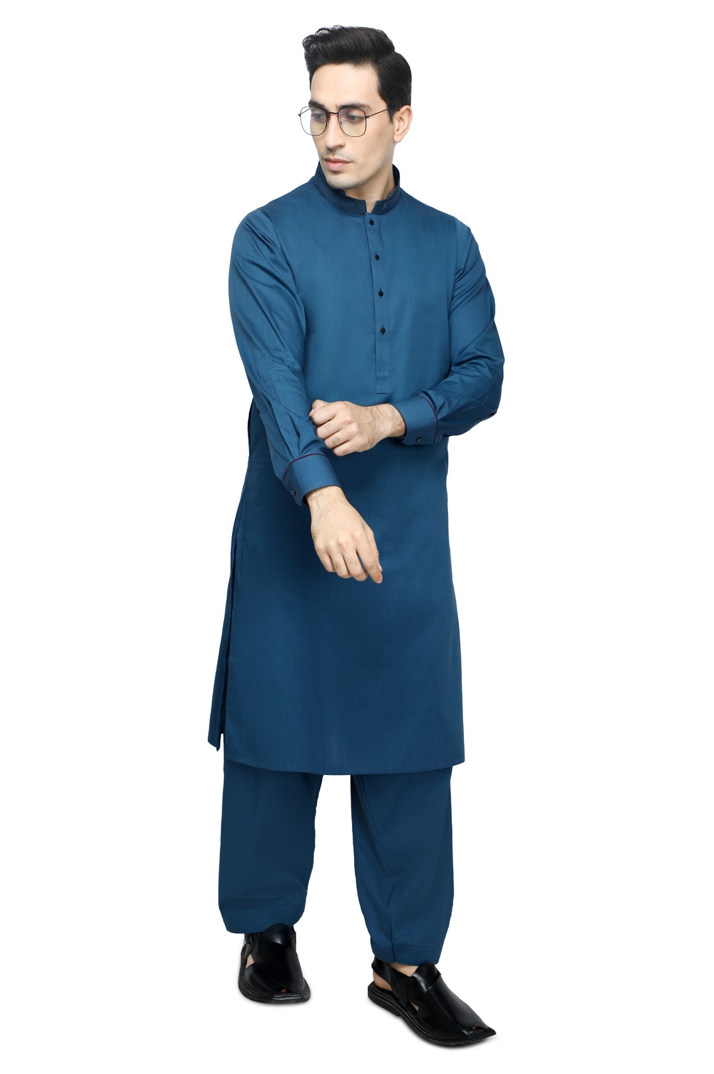 Formal Shalwar Suit for Men SKU: EG2875-D-BLUE - Diners